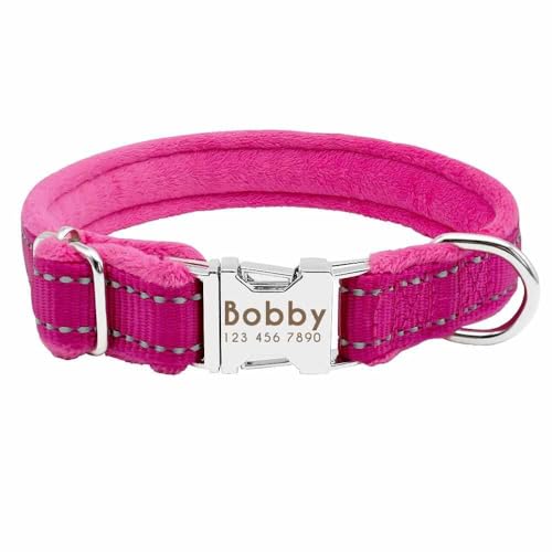 Gepolstertes Hundehalsband – Reflektierend & personalisiert mit Gravur – Name & Telefonnummer auf robuster Schnalle – Graviert in Deutschland & schnell geliefert! Halsband pink/L 36-60cm Gepolstertes Hundehalsband – Reflektierend & personalisiert mit Gravur – Name & Telefonnummer auf robuster Schnalle – Graviert in Deutschland & schnell geliefert! Halsband pink/L 36-60cm von mypfote.com