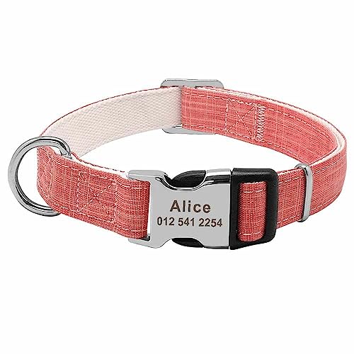 mypfote.com Leichtes Hundehalsband mit Namen in DREI luftigen Farben, gratis Gravur Pink/L 40-63cm mypfote.com Leichtes Hundehalsband mit Namen in DREI luftigen Farben, gratis Gravur Pink/L 40-63cm von mypfote.com