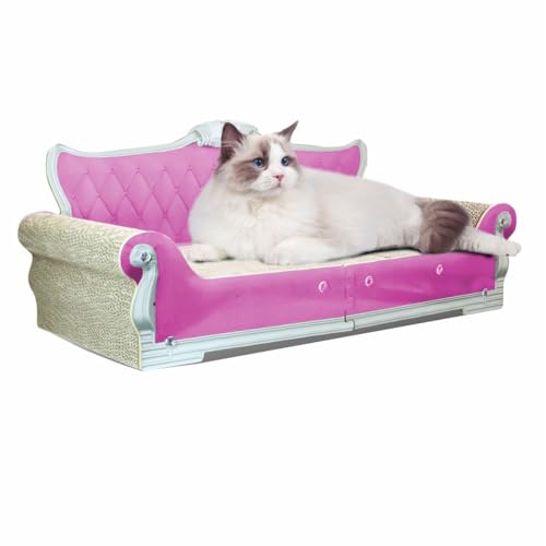Großes Kratzbett – 69,8 cm Katzenkratzbrett, luxuriöses Karton-Kratzsofa, Schlafsofa zum Spielen, Krallenschleifen und Ausruhen, Katzenlounge mit Katzenminze, Ford, groß, mittel, klein, für den Großes Kratzbett – 69,8 cm Katzenkratzbrett, luxuriöses Karton-Kratzsofa, Schlafsofa zum Spielen, Krallenschleifen und Ausruhen, Katzenlounge mit Katzenminze, Ford, groß, mittel, klein, für den von myyAA