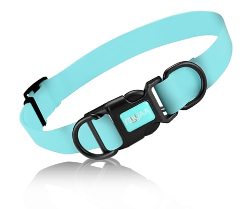 Wasserdichtes Hundehalsband, Gummi, geruchlos, langlebig, verstellbare Hundehalsbänder für kleine, mittelgroße und große Hunde, leicht zu reinigende Halsbänder mit Schnalle und D-Ring, Seeblau, Größe Wasserdichtes Hundehalsband, Gummi, geruchlos, langlebig, verstellbare Hundehalsbänder für kleine, mittelgroße und große Hunde, leicht zu reinigende Halsbänder mit Schnalle und D-Ring, Seeblau, Größe von myyAA