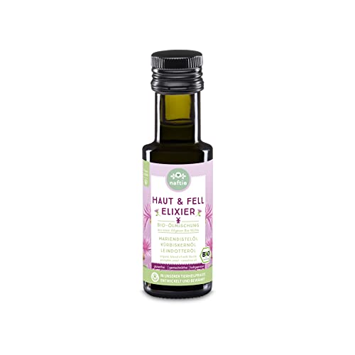 naftie Bio Öl für Hunde Haut & Fell Elixier - Futteröl Ölmix - Mariendistelöl, Kürbiskernöl & Leinöl - 100ml naftie Bio Öl für Hunde Haut & Fell Elixier - Futteröl Ölmix - Mariendistelöl, Kürbiskernöl & Leinöl - 100ml von naftie