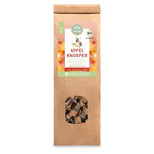 naftie Bio Leckerlies Apfel Knusper Hundekekse - nur für artige Hunde - Hundeleckerli vegan mit Dinkelvollkornmehl - handgebacken, ohne Zucker - 150g von naftie