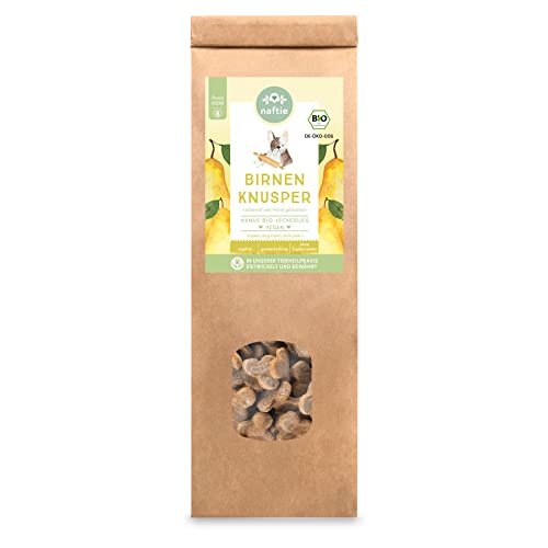naftie Bio Leckerlies Birnen Knusper Hundekekse - nur für artige Hunde - Hundeleckerli vegan mit Dinkelvollkornmehl - handgebacken - 150g naftie Bio Leckerlies Birnen Knusper Hundekekse - nur für artige Hunde - Hundeleckerli vegan mit Dinkelvollkornmehl - handgebacken - 150g von naftie