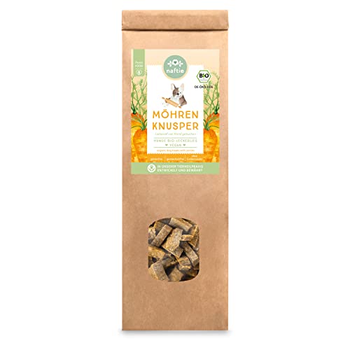 naftie Bio Leckerlis Möhren Knusper Hundekekse - nur für artige Hunde - Hundeleckerli vegan mit Buchweizenmehl - glutenfrei, handgebacken 150g von naftie