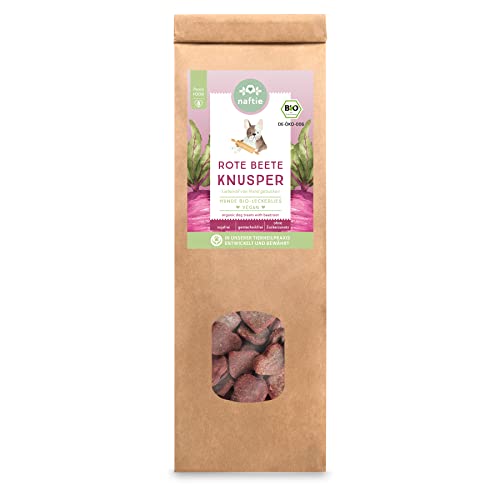 naftie Bio Leckerlies Rote Beete Knusper Hundekekse - nur für artige Hunde - vegane Hundeleckerli mit Dinkelvollkornmehl - handgebacken - 150g von naftie