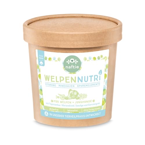 naftie Welpen Nutri - Nährstoffe Vitamin & Mineralien Mix für Welpen und Junior-Hunde - Multivitamine & Mineralstoffe - Nahrungsergänzung Futterzusatz - 250g von naftie
