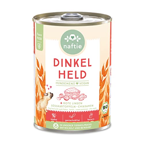 naftie veganes Hundefutter Bio Dinkel Held - Nassfutter Menü mit Dinkelflocken - purinarm - Diät-Futter - 400g naftie veganes Hundefutter Bio Dinkel Held - Nassfutter Menü mit Dinkelflocken - purinarm - Diät-Futter - 400g von naftie