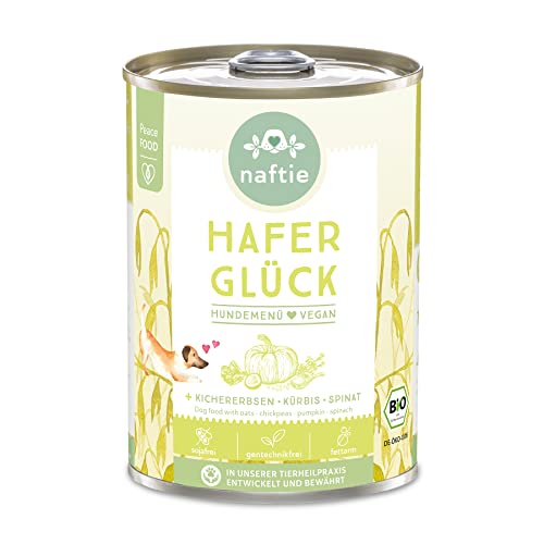 naftie veganes Hundefutter Bio Hafer Glück - Nassfutter Menü mit Kichererbsen - purinarm - Diät-Futter - 400g von naftie