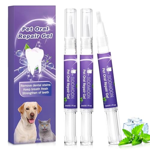 nailpretty 3 Stücke Zahnreinigung Hund Stift, Pet Oral Repair Gel Stift für Hunde, Reinigungsstift für Haustier Zahnbürsten, Verbesserung von Mundgeruch,Bekämpfung von Zahnstein von nailpretty