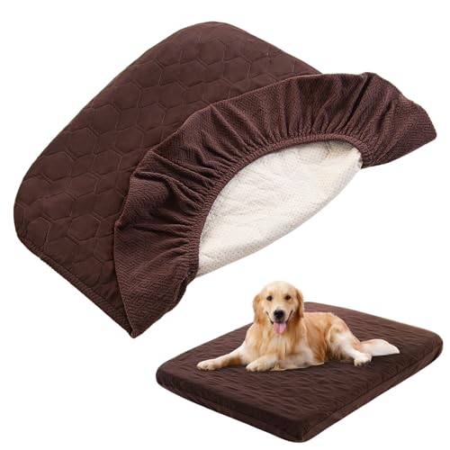 Nanbowang Wasserdichter Hundebett-Ersatz, waschbarer Haustier-Kissenbezug, gesteppt, schönes Welpenbett für Hunde/Katze, 32 x 40 cm, Braun Nanbowang Wasserdichter Hundebett-Ersatz, waschbarer Haustier-Kissenbezug, gesteppt, schönes Welpenbett für Hunde/Katze, 32 x 40 cm, Braun von nanbowang