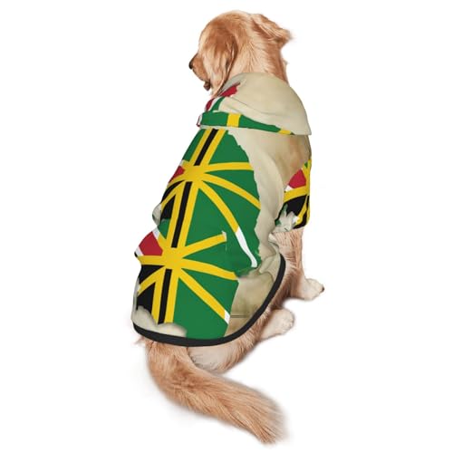 Commonwealth of Dominica Flag Map Hunde-Kapuzenpullover für mittelgroße und große Hunde, warmes, weiches Haustier-Sweatshirt, leicht zu tragender Pullover Commonwealth of Dominica Flag Map Hunde-Kapuzenpullover für mittelgroße und große Hunde, warmes, weiches Haustier-Sweatshirt, leicht zu tragender Pullover von nanger