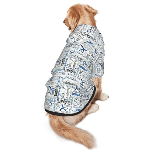 Gymnastik-Kapuzenpullover für mittelgroße und große Hunde, warm, weich, Haustier-Sweatshirt, leicht zu tragen, Blau von nanger