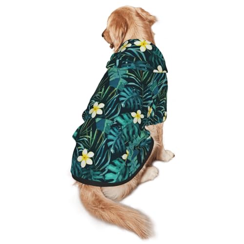 Hawaiianischer Hunde-Kapuzenpullover für mittelgroße und große Hunde, warmes, weiches Haustier-Sweatshirt, leicht zu tragender Pullover von nanger
