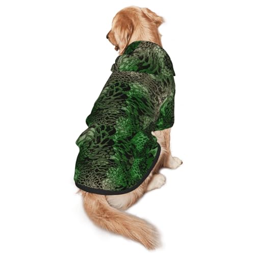 Hunde-Kapuzenpullover für mittelgroße und große Hunde, warm, weich, leicht zu tragen, Grün von nanger
