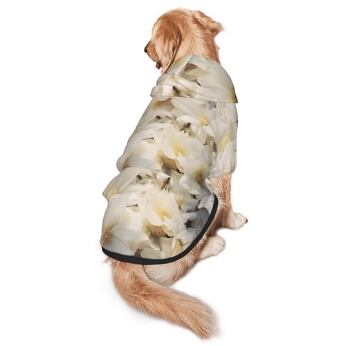 Hunde-Kapuzenpullover für mittelgroße und große Hunde, warmes, weiches Haustier-Sweatshirt, leicht zu tragen, Weiß Hunde-Kapuzenpullover für mittelgroße und große Hunde, warmes, weiches Haustier-Sweatshirt, leicht zu tragen, Weiß von nanger