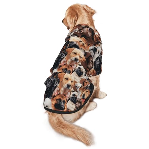 Hunde-Kapuzenpullover für mittelgroße und große Hunde, warmes, weiches Haustier-Sweatshirt, leicht zu tragender Pullover Hunde-Kapuzenpullover für mittelgroße und große Hunde, warmes, weiches Haustier-Sweatshirt, leicht zu tragender Pullover von nanger