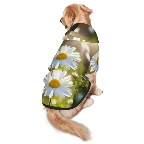 Hunde-Kapuzenpullover für mittelgroße und große Hunde, warmes weiches Haustier-Sweatshirt, leicht zu tragen, Weiß Hunde-Kapuzenpullover für mittelgroße und große Hunde, warmes weiches Haustier-Sweatshirt, leicht zu tragen, Weiß von nanger