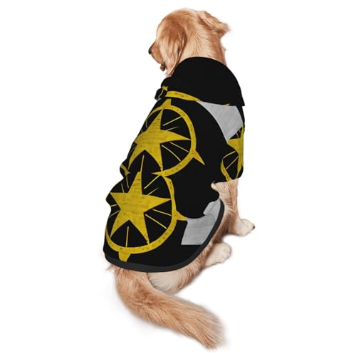 Hunde-Kapuzenpullover mit Arizona-Flagge, für mittelgroße und große Hunde, warmes, weiches Haustier-Sweatshirt, leicht zu tragen, Schwarz Hunde-Kapuzenpullover mit Arizona-Flagge, für mittelgroße und große Hunde, warmes, weiches Haustier-Sweatshirt, leicht zu tragen, Schwarz von nanger