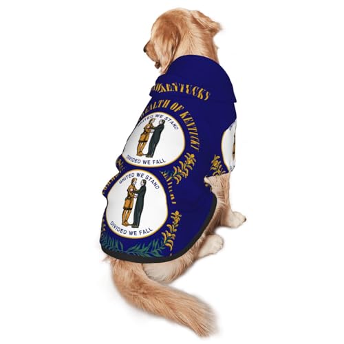 Hunde-Kapuzenpullover mit Kentucky-Flagge für mittelgroße und große Hunde, warmes, weiches Haustier-Sweatshirt, leicht zu tragender Pullover Hunde-Kapuzenpullover mit Kentucky-Flagge für mittelgroße und große Hunde, warmes, weiches Haustier-Sweatshirt, leicht zu tragender Pullover von nanger