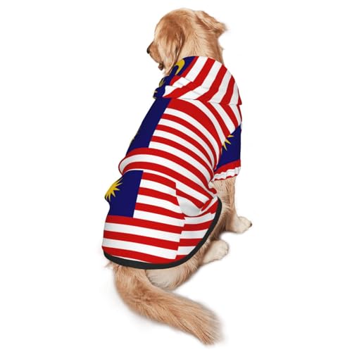 Hunde-Kapuzenpullover mit Malaysia-Flagge, für mittelgroße und große Hunde, warmes, weiches Haustier-Sweatshirt, leicht zu tragender Pullover Hunde-Kapuzenpullover mit Malaysia-Flagge, für mittelgroße und große Hunde, warmes, weiches Haustier-Sweatshirt, leicht zu tragender Pullover von nanger