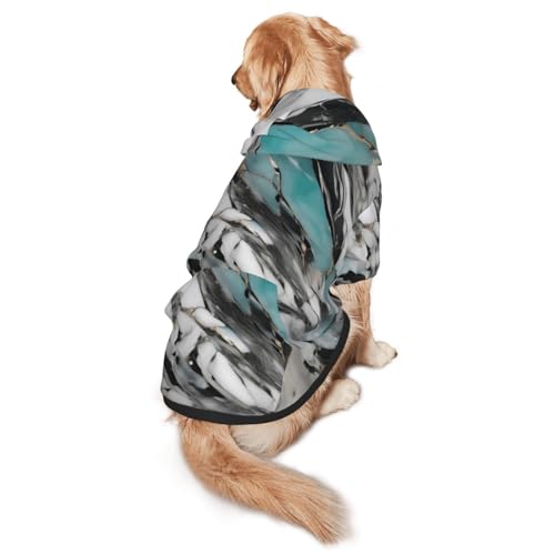Hunde-Kapuzenpullover mit Marmor-Motiv für mittelgroße und große Hunde, warmes, weiches Haustier-Sweatshirt, einfach zu tragender Pullover Hunde-Kapuzenpullover mit Marmor-Motiv für mittelgroße und große Hunde, warmes, weiches Haustier-Sweatshirt, einfach zu tragender Pullover von nanger