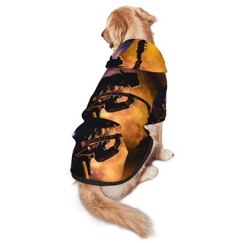 Hunde-Kapuzenpullover mit Musikgitarre für mittelgroße und große Hunde, warmes, weiches Haustier-Sweatshirt, leicht zu tragender Pullover Hunde-Kapuzenpullover mit Musikgitarre für mittelgroße und große Hunde, warmes, weiches Haustier-Sweatshirt, leicht zu tragender Pullover von nanger