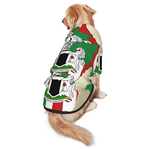 Hunde-Kapuzenpullover mit Nigeria-Flagge, Karte mit Pferdemuster, für mittelgroße und große Hunde, warmes, weiches Haustier-Sweatshirt, leicht zu tragender Pullover von nanger