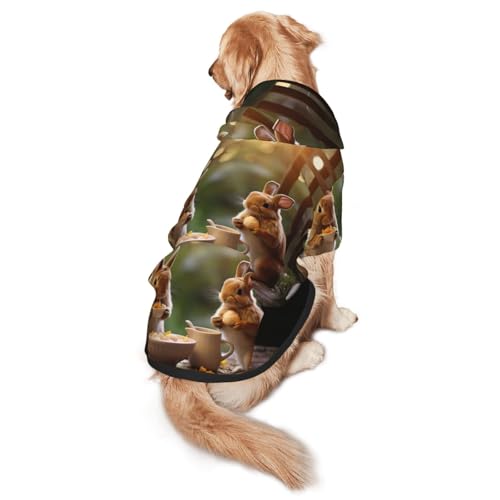 Hunde-Kapuzenpullover mit Osterhasen-Motiv für mittelgroße und große Hunde, warmes, weiches Haustier-Sweatshirt, leicht zu tragender Pullover Hunde-Kapuzenpullover mit Osterhasen-Motiv für mittelgroße und große Hunde, warmes, weiches Haustier-Sweatshirt, leicht zu tragender Pullover von nanger