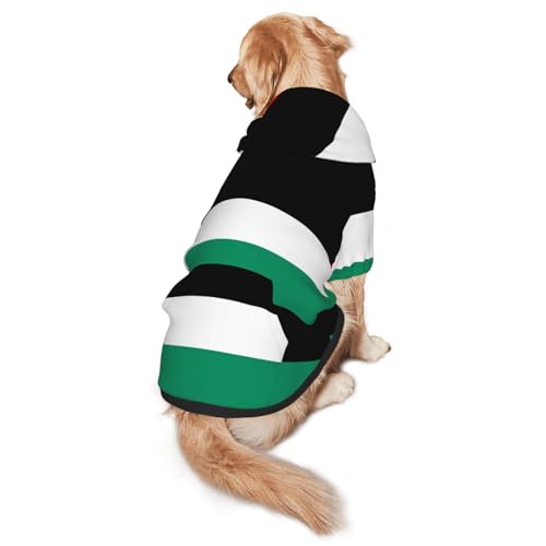 Hunde-Kapuzenpullover mit Palästina-Flagge für mittelgroße und große Hunde, warmes, weiches Haustier-Sweatshirt, leicht zu tragender Pullover von nanger