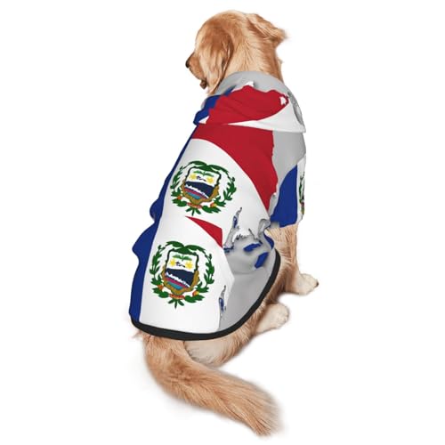 Hunde-Kapuzenpullover mit Panama-Flagge, für mittelgroße und große Hunde, warmes, weiches Haustier-Sweatshirt, leicht zu tragender Pullover von nanger