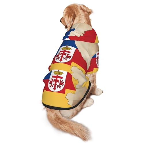 Hunde-Kapuzenpullover mit Thüringen-Flagge, für mittelgroße und große Hunde, warmes, weiches Haustier-Sweatshirt, leicht zu tragender Pullover Hunde-Kapuzenpullover mit Thüringen-Flagge, für mittelgroße und große Hunde, warmes, weiches Haustier-Sweatshirt, leicht zu tragender Pullover von nanger