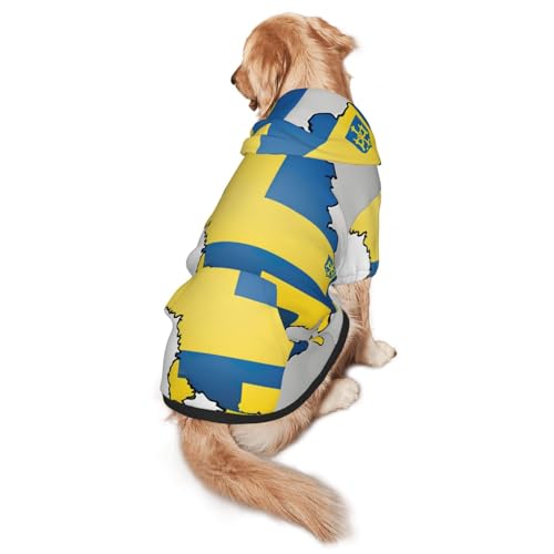 Hunde-Kapuzenpullover mit Ukraine-Flagge, für mittelgroße und große Hunde, warmes, weiches Haustier-Sweatshirt, leicht zu tragender Pullover Hunde-Kapuzenpullover mit Ukraine-Flagge, für mittelgroße und große Hunde, warmes, weiches Haustier-Sweatshirt, leicht zu tragender Pullover von nanger