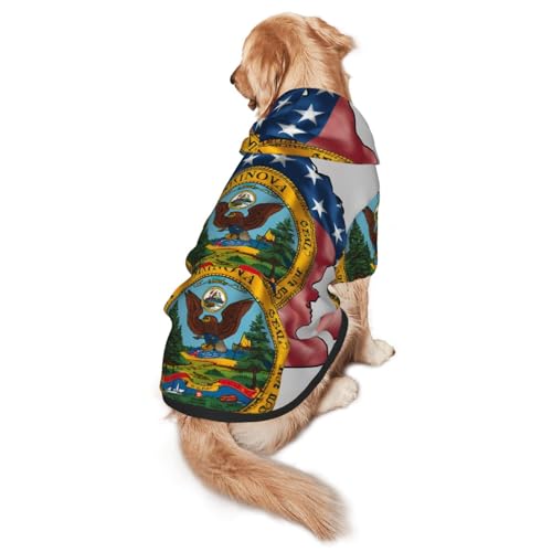 Hunde-Kapuzenpullover mit abstrakter Minnesota-Staatsflagge, für mittelgroße und große Hunde, warmes, weiches Haustier-Sweatshirt, leicht zu tragender Pullover Hunde-Kapuzenpullover mit abstrakter Minnesota-Staatsflagge, für mittelgroße und große Hunde, warmes, weiches Haustier-Sweatshirt, leicht zu tragender Pullover von nanger