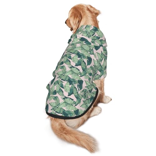 Hunde-Kapuzenpullover mit grünen Palmenblättern, für mittelgroße und große Hunde, warmes, weiches Haustier-Sweatshirt, leicht zu tragender Pullover Hunde-Kapuzenpullover mit grünen Palmenblättern, für mittelgroße und große Hunde, warmes, weiches Haustier-Sweatshirt, leicht zu tragender Pullover von nanger