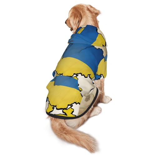 Hunde-Kapuzenpullover mit topografischer Karte für mittelgroße und große Hunde, warmes, weiches Haustier-Sweatshirt, leicht zu tragender Pullover Hunde-Kapuzenpullover mit topografischer Karte für mittelgroße und große Hunde, warmes, weiches Haustier-Sweatshirt, leicht zu tragender Pullover von nanger