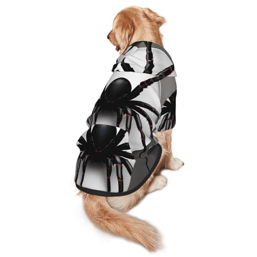 Kapuzenpullover für mittelgroße und große Hunde, warm, weich, leicht zu tragen, Schwarz Kapuzenpullover für mittelgroße und große Hunde, warm, weich, leicht zu tragen, Schwarz von nanger