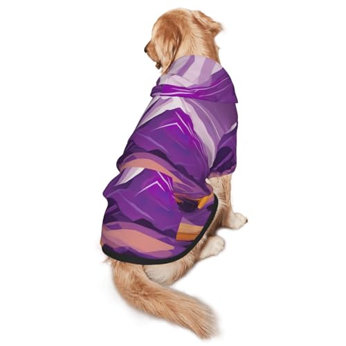 Kapuzenpullover für mittelgroße und große Hunde, warm, weich, leicht zu tragen, Violett Kapuzenpullover für mittelgroße und große Hunde, warm, weich, leicht zu tragen, Violett von nanger