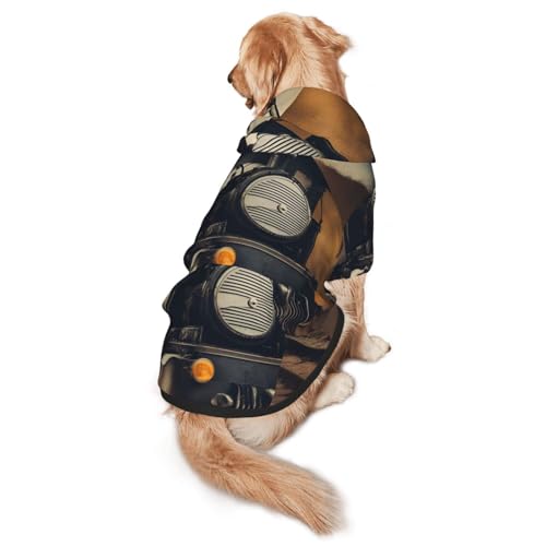 Lokomotive Hunde-Kapuzenpullover für mittelgroße und große Hunde, warmes, weiches Haustier-Sweatshirt, leicht zu tragender Pullover Lokomotive Hunde-Kapuzenpullover für mittelgroße und große Hunde, warmes, weiches Haustier-Sweatshirt, leicht zu tragender Pullover von nanger