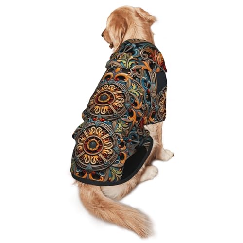 Medallion Hunde-Kapuzenpullover für mittelgroße und große Hunde, warmes, weiches Haustier-Sweatshirt, leicht zu tragender Pullover Medallion Hunde-Kapuzenpullover für mittelgroße und große Hunde, warmes, weiches Haustier-Sweatshirt, leicht zu tragender Pullover von nanger