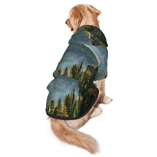 Rocky Mountains Hunde-Kapuzenpullover für mittelgroße und große Hunde, warmes, weiches Haustier-Sweatshirt, leicht zu tragender Pullover Rocky Mountains Hunde-Kapuzenpullover für mittelgroße und große Hunde, warmes, weiches Haustier-Sweatshirt, leicht zu tragender Pullover von nanger