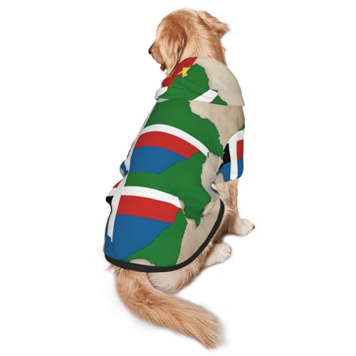 Sao Tome- und Principe-Flaggen-Hunde-Kapuzenpullover für mittelgroße und große Hunde, warmes, weiches Haustier-Sweatshirt, leicht zu tragender Pullover Sao Tome- und Principe-Flaggen-Hunde-Kapuzenpullover für mittelgroße und große Hunde, warmes, weiches Haustier-Sweatshirt, leicht zu tragender Pullover von nanger
