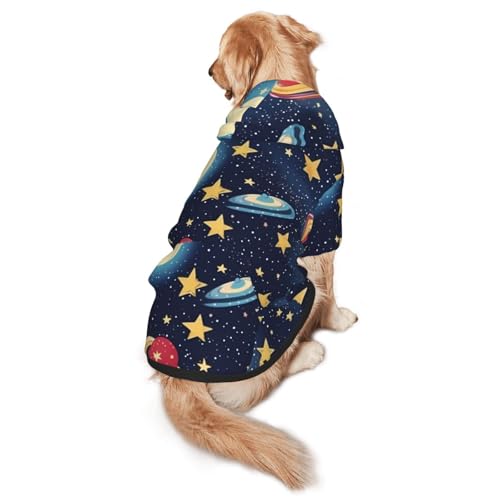 Starry Sky Universe Weltraum-Hunde-Kapuzenpullover für mittelgroße und große Hunde, warmes, weiches Haustier-Sweatshirt, leicht zu tragender Pullover Starry Sky Universe Weltraum-Hunde-Kapuzenpullover für mittelgroße und große Hunde, warmes, weiches Haustier-Sweatshirt, leicht zu tragender Pullover von nanger