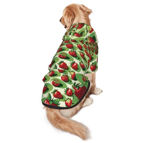 Strawberry Fields Hunde-Kapuzenpullover für mittelgroße und große Hunde, warmes, weiches Haustier-Sweatshirt, leicht zu tragender Pullover Strawberry Fields Hunde-Kapuzenpullover für mittelgroße und große Hunde, warmes, weiches Haustier-Sweatshirt, leicht zu tragender Pullover von nanger