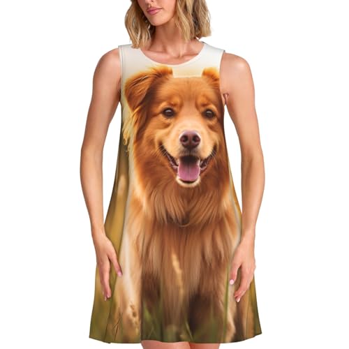 Süßes ärmelloses Kleid für Welpen, Hunde, Sommer, Strand, Swing, knielanges Sommerkleid mit Taschen, Schwarz, XX-Large Süßes ärmelloses Kleid für Welpen, Hunde, Sommer, Strand, Swing, knielanges Sommerkleid mit Taschen, Schwarz, XX-Large von nanger