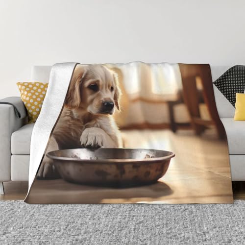 Woof-Pfoten-Decke, niedlicher Hundeknochen-Überwurf, weiche Fleece-Decke, gemütlich, leicht, mikroflauschige Decke für Bett, Couch, Sofa Woof-Pfoten-Decke, niedlicher Hundeknochen-Überwurf, weiche Fleece-Decke, gemütlich, leicht, mikroflauschige Decke für Bett, Couch, Sofa von nanger