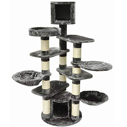 nanook Kratzbaum Katzenkratzbaum Kletterbaum Spielbaum XXL deckenhoch stabil für Grosse und schwere Katzen mit 2 Höhlen grau nanook Kratzbaum Katzenkratzbaum Kletterbaum Spielbaum XXL deckenhoch stabil für Grosse und schwere Katzen mit 2 Höhlen grau von nanook