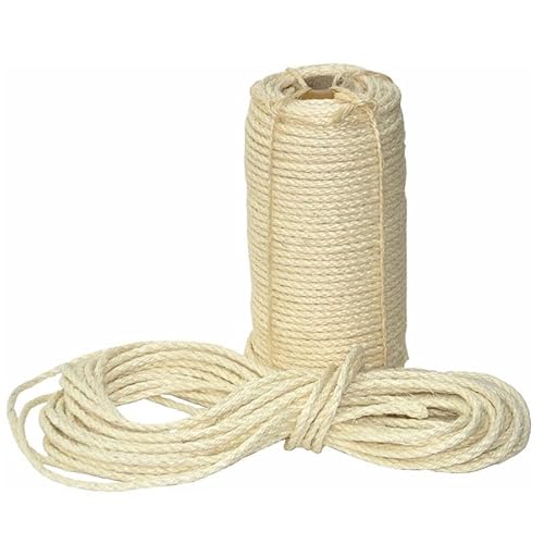 nanook Kratzbaum Sisalseil Kratzseil - 100m x 8 mm - Natur Sisal Seil - Katzenkratzbaum Ersatz/Zubehör von nanook