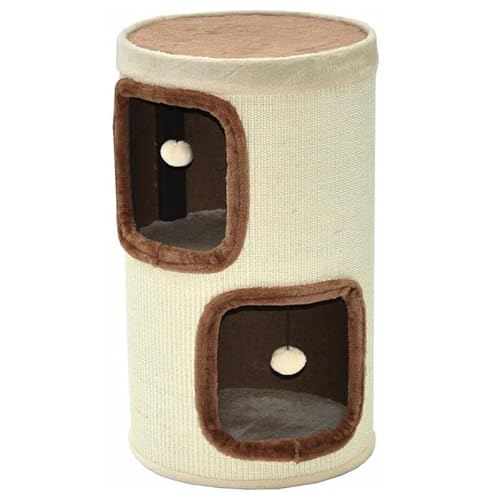 nanook Katzen Kratztonne Kratzbaum Kratzturm Tom, Höhe 70 cm Spieltonne mit extra großen Öffnungen Kratzfest standfest - beige braun nanook Katzen Kratztonne Kratzbaum Kratzturm Tom, Höhe 70 cm Spieltonne mit extra großen Öffnungen Kratzfest standfest - beige braun von nanook