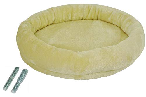 nanook - Liegeplatz, Liegemulde XL - Liegefläche Ø 53 cm - für große Katzen geeignet - für M8 M10 Kratzbäume und Sisalstämme - inkl. Adapterschraube - Farbe: beige von nanook