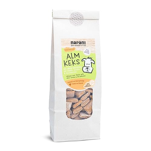 napani - ALM-Keks - Hundekekse, vegetarische Hundesnacks, Hundeleckerlies lecker & ohne künstliche Zusätze, Hand gefertigt, hauseigene Rezeptur aus Bayern, 1 x 200g von napani